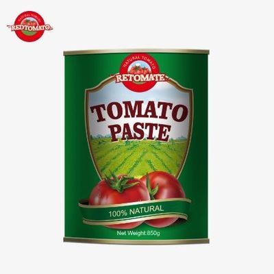 China Makanan Double Konsentrat Tidak Ada Aditif Lezat Mudah Buka 850g Kaleng Pasta Tomat
