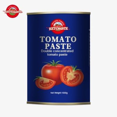 Kualitas tinggi segar Tin Tomato Pasta Kaleng Produsen 1000g OEM Tomato Pasta Kaleng