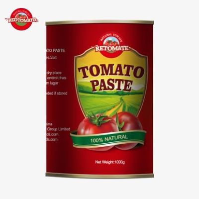 Produsen pasta tomat kaleng 1000g berkualitas tinggi, menawarkan layanan OEM