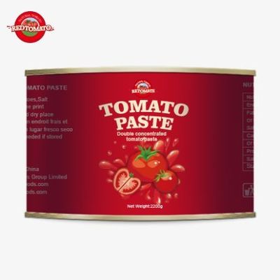 Pabrik Tomat 28-30% Brix Tomat Kaleng Pasta 2200g Tin Tomat Pasta Kualitas tinggi segar
