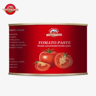 Premium 2200g Produk Tomat Kaleng Sertifikasi Sebagai Halal Untuk Masakan Muslim Afrika Konsentrasi Pasta Tomat