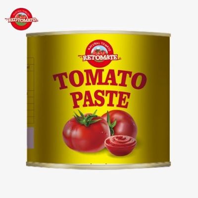 4500g pasta tomat kaleng memenuhi standar ISO HACCP dan BRC serta standar produksi FDA