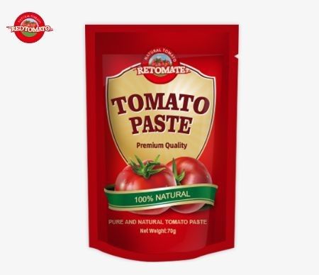 Premium Tomato Paste Sachet Double Concentrated, Tersedia Dalam Desain Flat dan Stand-Up masing-masing Berat 70g