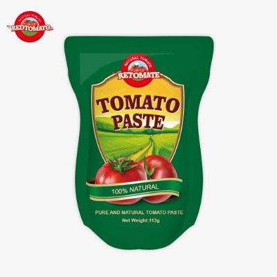 Pabrik Pasta Tomat Menghasilkan 113g Kantong Berdiri Mengikuti Standar Produksi ISO HACCP BRC Dan FDA