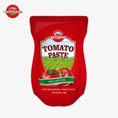140g Stand-up Sachet of Sweet and Sour Tomato Paste, dengan kemurnian mulai dari 22% hingga 30%