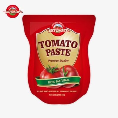 340g Red Tomato Paste Stand-Up Sachet Menyediakan Kedua Kenyamanan