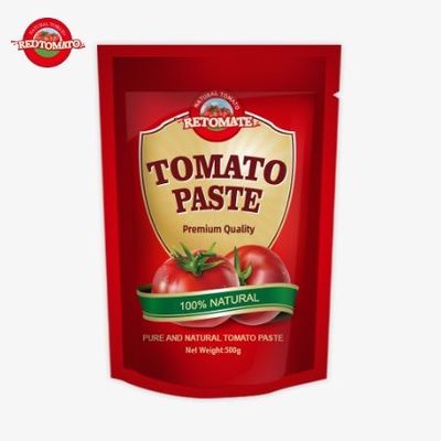 500g Stand-up Sachet of Tomato Paste memberikan kemasan yang nyaman dan rasa yang lezat