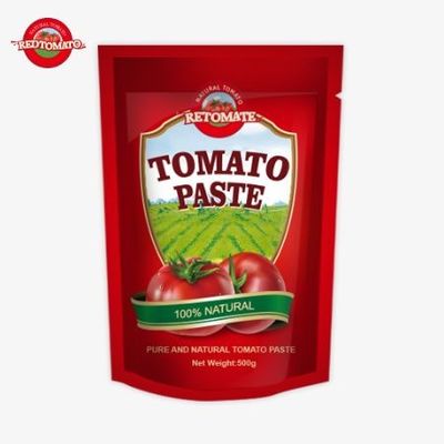 500g Stand-up Sachet of Tomato Paste menawarkan kemasan yang nyaman dan rasa yang lezat