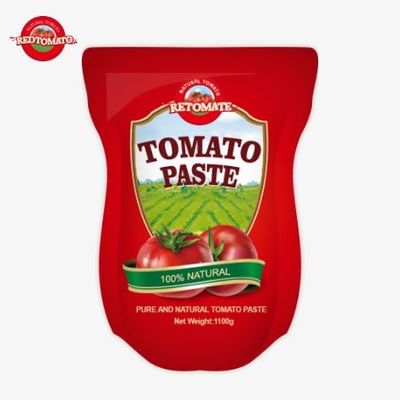 Stand-Up Sachet Tomato Paste 1100g 30%-100% Kemurnian, Manis Dan Asam