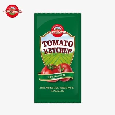 OEM Tas Kecap Tomat Kecil 30g Rasanya Manis Dan Masam Rasa alami murni Standar ISO HACCP BRC FDAl