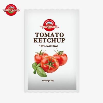 OEM 36g Tomato Ketchup Sachet dari China Pabrik Dibuat Dengan Bahan-bahan Alam Murni yang Dijual Di Harga Pabrik