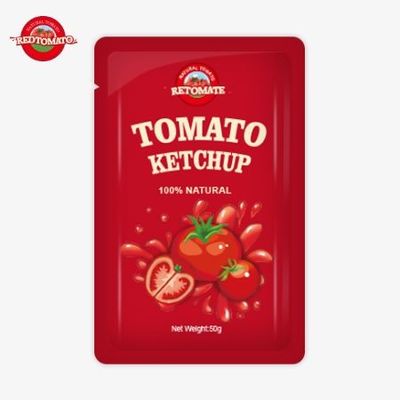 Distribusi Global Custom 50g Ketchup Sachet Untuk Kualitas Tinggi Dan Disertifikasi Oleh ISO HACCP Dan FDA