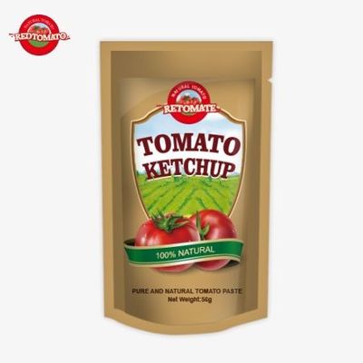 Pabrik Asli ISO Sachet Ketchup 56g Rasa alami murni Rasa manis dan asam