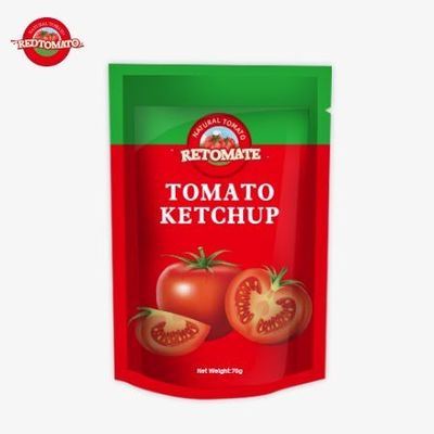 70g Ketchup Sachet Pure Natural Flavor China Factory Produksi Harga Preferensial