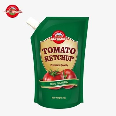 Kami menawarkan kantong ketchup 70g memenuhi standar internasional dengan harga pabrik