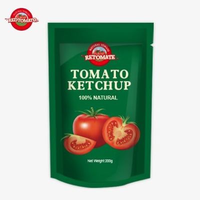 OEM 200g Sachet Ketchup Pure Natural Flavor Perfect Untuk Harga Pabrik China
