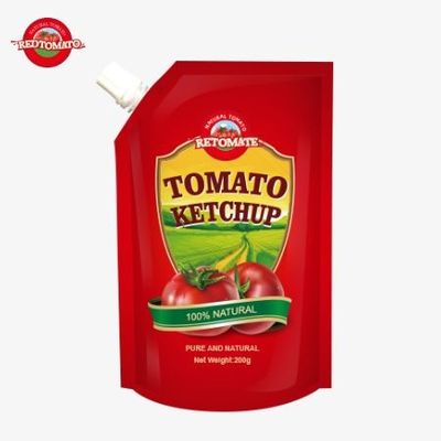OEM 200g Sachet Ketchup Dengan Rasa Alam Murni, Sempurna Untuk Harga Pabrik China