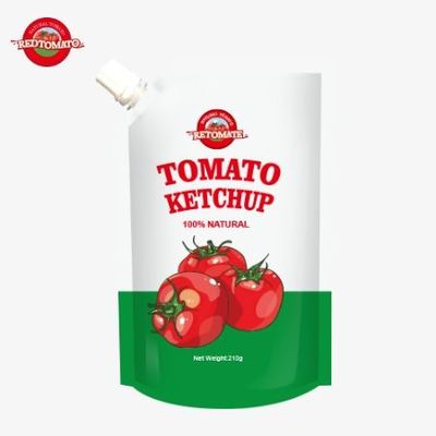 Produksi Pabrik OEM Sachet Ketchup 210g dengan Rasa Alam murni