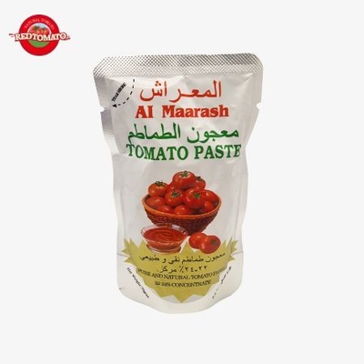 70g Sachet Stand Up Tomato Paste Berkonsentrasi Ke Brix Level 22 ∼24% Menyediakan Merek Dan Desain Kemasan