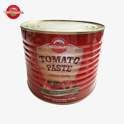 Pasta Tomat Retomate 2200g Kalengan Dengan Brix 28–30% Tersedia Sebagai Merek Kami Dan Dengan Layanan Desain Branding Dan Pengemasan Penuh