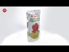 70 g pasta tomat kantong terkonsentrasi dengan tingkat Brix 22-24%.